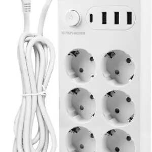 USB stekkerdoos met overspanningsbeveiliging